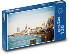 Dusseldorf - řeka Puzzle 130 dílků - 28,7 x 20 cm
