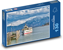 Jezero - loď Puzzle 130 dílků - 28,7 x 20 cm