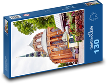 Ryga - wieża kościelna Puzzle 130 elementów - 28,7x20 cm