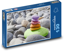 Farebná pyramída z kameňov Puzzle 130 dielikov - 28,7 x 20 cm 
