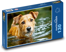 Hund im Wasser Puzzle 130 Teile - 28,7x20 cm