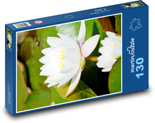 Biela vodná ľalia Puzzle 130 dielikov - 28,7 x 20 cm