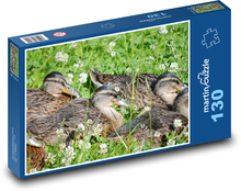 Ducklings in the grass Puzzle 130 pieces - 28.7 x 20 cm
