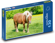 Kôň na pastvine Puzzle 130 dielikov - 28,7 x 20 cm 