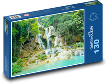 Vodopády v lese Puzzle 130 dielikov - 28,7 x 20 cm 