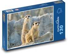 Surikaty na skale Puzzle 130 dielikov - 28,7 x 20 cm 