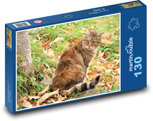Katze im Garten Puzzle 130 Teile - 28,7x20 cm
