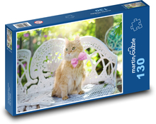Mačka s mašľou Puzzle 130 dielikov - 28,7 x 20 cm