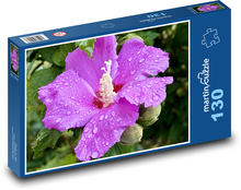 Ibišek - květ Puzzle 130 dílků - 28,7 x 20 cm