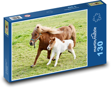 Hříbě - Shetland pony Puzzle 130 dílků - 28,7 x 20 cm