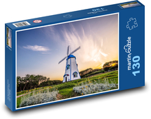 Windmühle bei Sonnenuntergang Puzzle 130 Teile - 28,7x20 cm