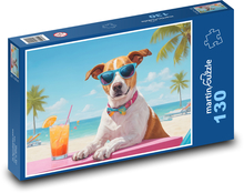 Hund am Strand Puzzle 130 Teile - 28,7x20 cm