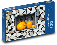 Pumpkin - firewood Puzzle 130 pieces - 28.7 x 20 cm 