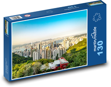 Hongkong - drapacze chmur Puzzle 130 elementów - 28,7x20 cm