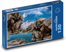 Horské jezero Puzzle 130 - 28,7x20 cm