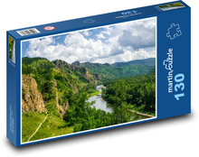 Chakasie - řeka, Rusko Puzzle 130 dílků - 28,7 x 20 cm