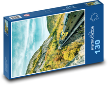 Pociąg - kolej Puzzle 130 elementów - 28,7x20 cm