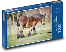 Brązowy koń Puzzle 130 elementów - 28,7x20 cm