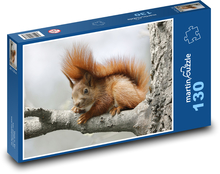 Zardzewiała wiewiórka Puzzle 130 elementów - 28,7x20 cm