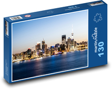 Auckland v noci Puzzle 130 dílků - 28,7 x 20 cm
