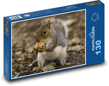 Squirrel with walnut Puzzle 130 pieces - 28.7 x 20 cm 