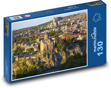 Kostol Metekhi - Tbilisi Puzzle 130 dielikov - 28,7 x 20 cm 