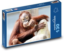 Orangutan - małpa Puzzle 130 elementów - 28,7x20 cm