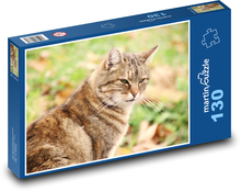 Katze im Garten Puzzle 130 Teile - 28,7x20 cm