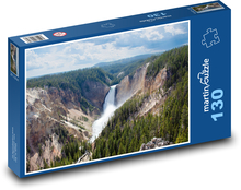 Vodopád v národním parku Puzzle 130 dílků - 28,7 x 20 cm