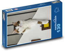 Domáca mačka Puzzle 130 dielikov - 28,7 x 20 cm 