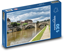 Francúzsko - most, rieka Puzzle 130 dielikov - 28,7 x 20 cm 