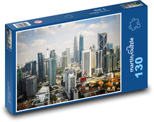 Malajsie - město Puzzle 130 dílků - 28,7 x 20 cm