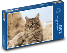 Kot z długą brodą Puzzle 130 elementów - 28,7x20 cm