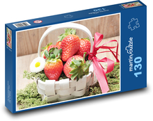 Kosz z truskawkami Puzzle 130 elementów - 28,7x20 cm