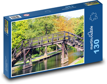 Drevený most Puzzle 130 dielikov - 28,7 x 20 cm 