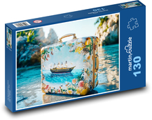 Suitcase with boat Puzzle 130 pieces - 28.7 x 20 cm