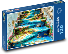 Malování na schody Puzzle 130 dílků - 28,7 x 20 cm