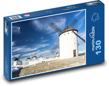 Grécko - veterné mlyny Puzzle 130 dielikov - 28,7 x 20 cm 