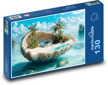 Tropický ostrov - oceán Puzzle 130 dielikov - 28,7 x 20 cm 