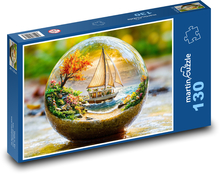 Loď - plachetnica Puzzle 130 dielikov - 28,7 x 20 cm 