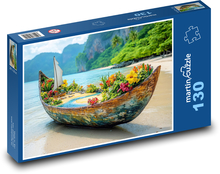 Boot - Segelboot Puzzle 130 Teile - 28,7x20 cm