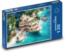 Boat on the beach Puzzle 130 pieces - 28.7 x 20 cm 