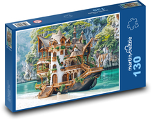 Loď na moři Puzzle 130 dílků - 28,7 x 20 cm