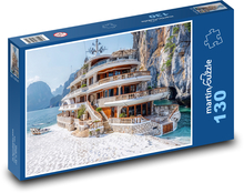 Dom na lodi Puzzle 130 dielikov - 28,7 x 20 cm 