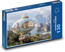 Airship over the sea Puzzle 130 pieces - 28.7 x 20 cm