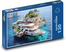 Yacht auf der Insel Puzzle 130 Teile - 28,7x20 cm