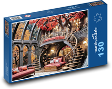 Luxusní ložnice s postelí Puzzle 130 dílků - 28,7 x 20 cm