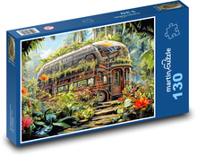 Dvojpodlažný autobus Puzzle 130 dielikov - 28,7 x 20 cm 