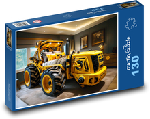Bed - yellow car Puzzle 130 pieces - 28.7 x 20 cm 