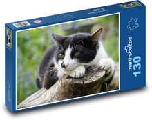 Black and white cat Puzzle 130 pieces - 28.7 x 20 cm 